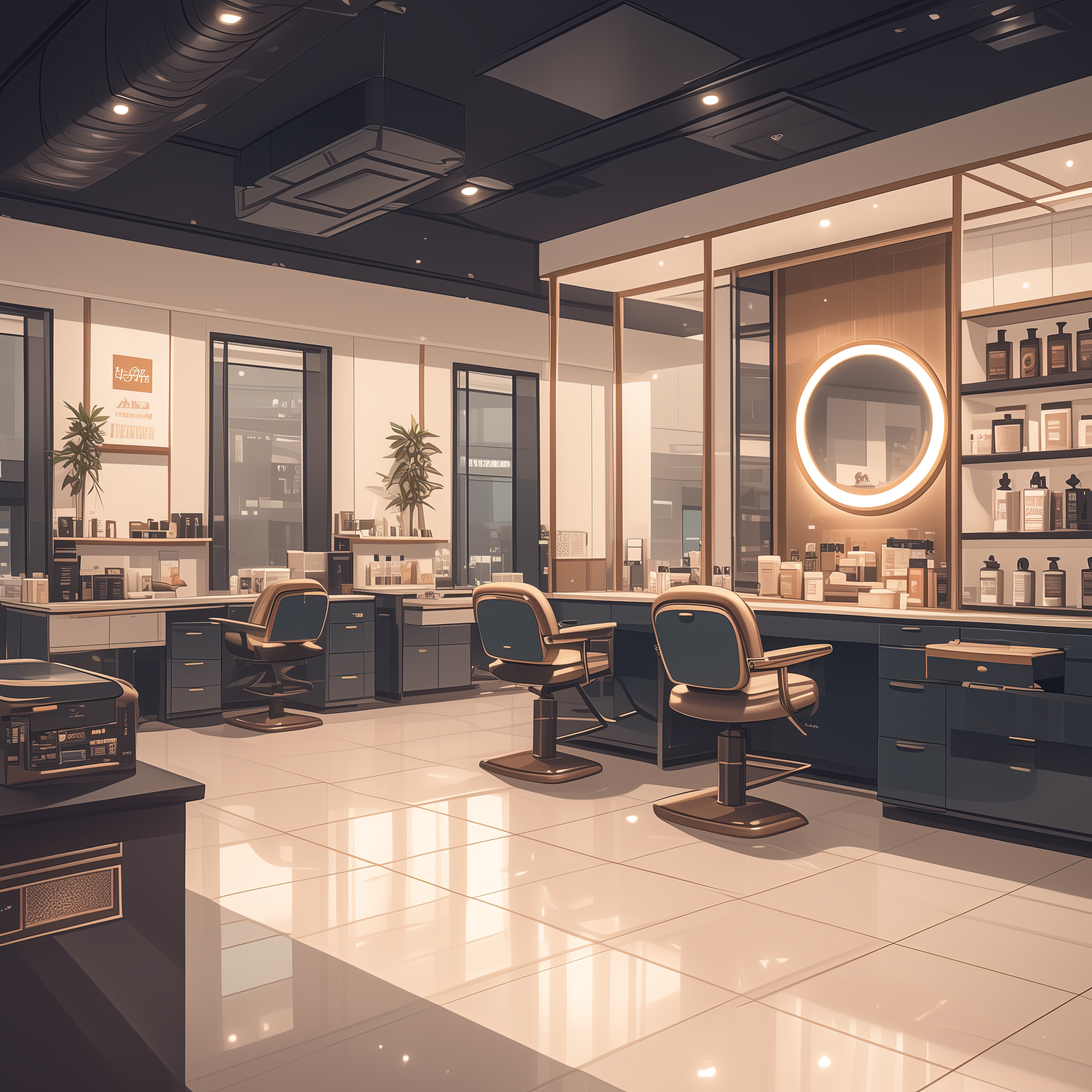 Modern beauty salon interior